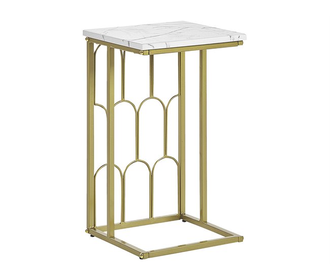 Beliani Mesa auxiliar PANDALE 30x30 Branco