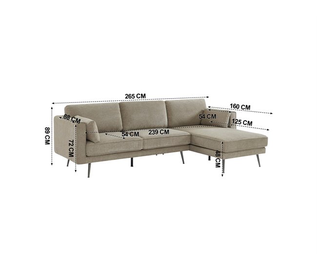Chaise longue COSMO Bege