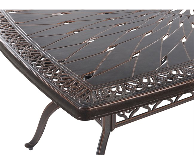Beliani Conjunto de comedor LIZZANO Castanho
