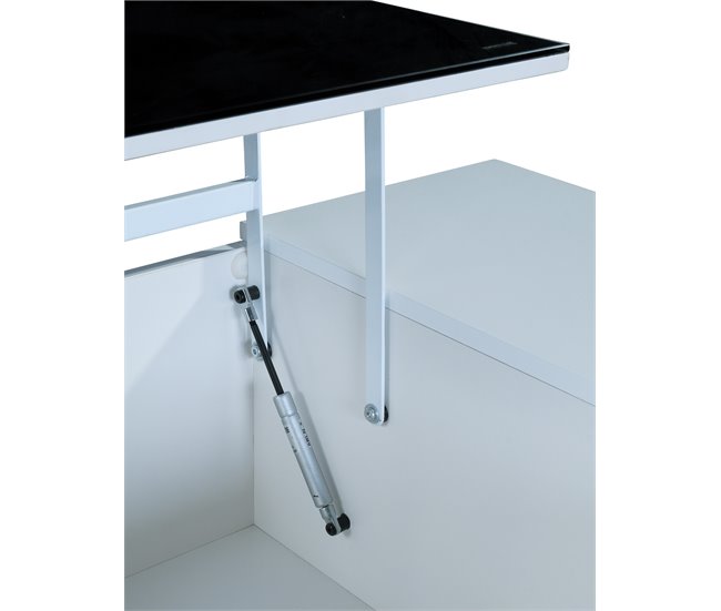 Mesa de centro elevável branco SAM Branco/ Preto