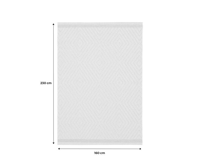 Tapete interior/exterior boémio efeito juta cor natural Douglas 230x160 Bege