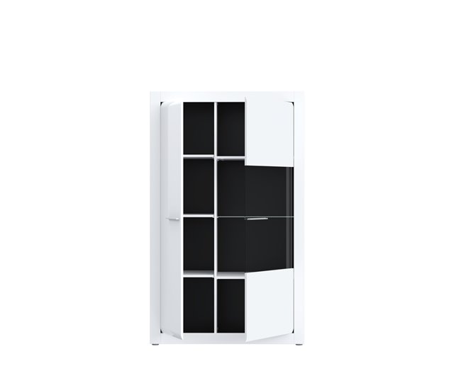 Vitrine dupla branco brilhante LIVING Branco Brillo