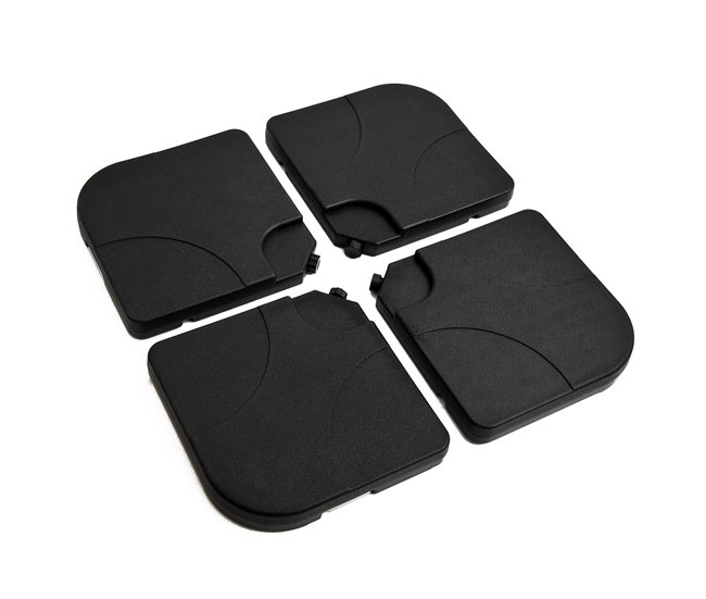 Base para Chapéu de Sol de 4 Peças HDPE Outsunny 50x50 Preto