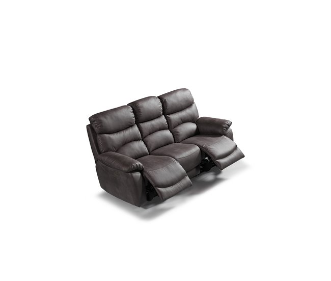 Sofá relax motorizado tecido ESPRIT Chocolate