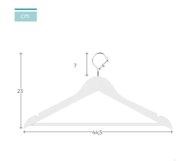 Max Home Pack de 10 cabides de madeira Branco