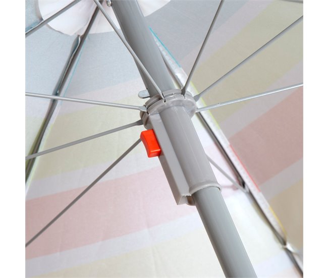 Aktive Guarda-sol de praia inclinável riscas multicoloridas 160 cm UV50 Multicor
