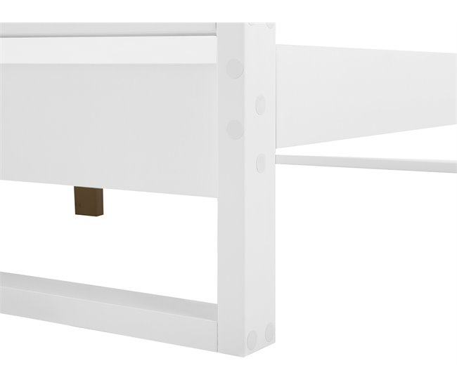 Beliani Cama Madera de pino GIULIA 185x213 Branco