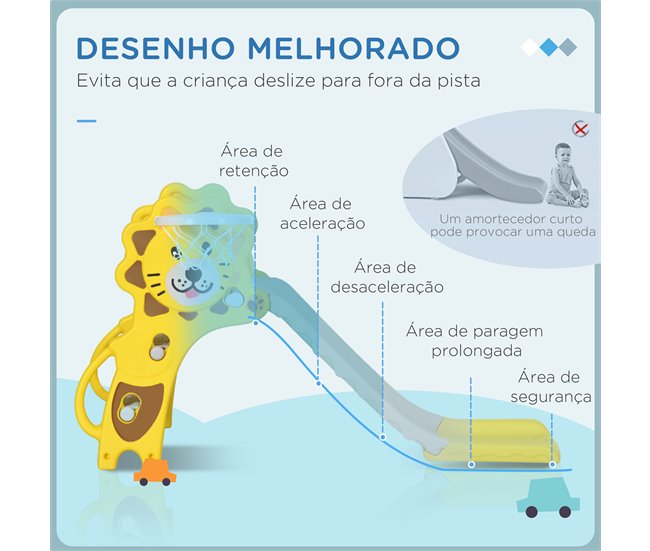 Escorrega para Crianças PE AIYAPLAY Amarelo