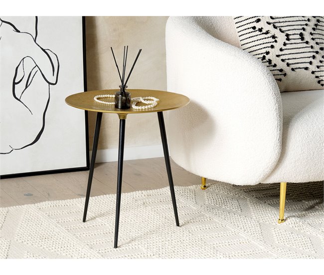 Beliani Mesa auxiliar WAIPU Dourado