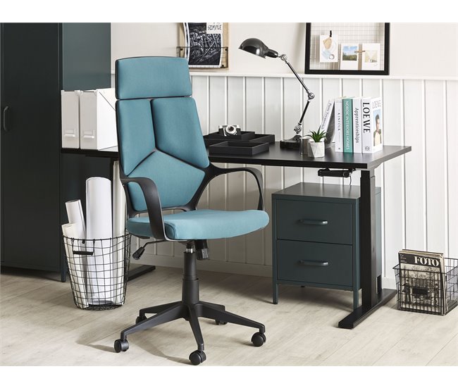 Beliani Cadeira de escritório DELIGHT Azul