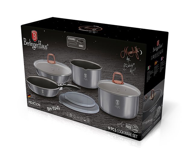 Trem de Cozinha Indução Berlinger Haus Moonlight Cinza