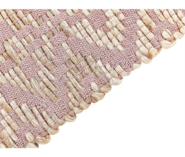 Beliani De pelo corto GERZE 80x150 Rosa