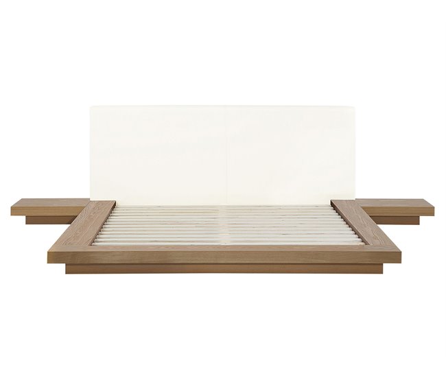 Beliani Cama com estrado MDF ZEN 308x229 Bege