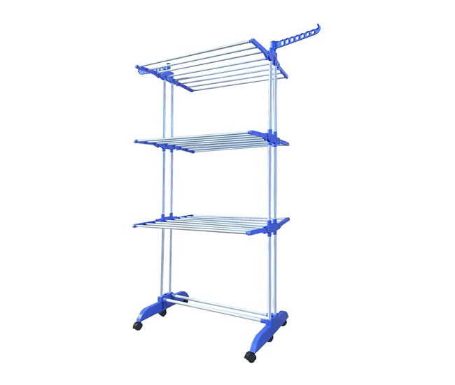 Varal XXL Dobrável Premium Slim Nyana Home | 4 Níveis Azul