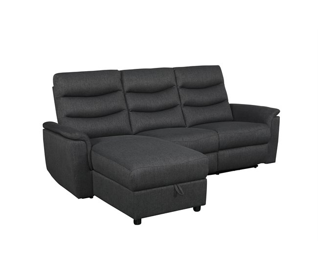 Chaise loungue relax elétrico FAMILY Antracite