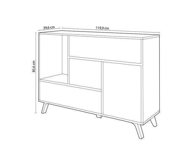  Aparador Wind 119 Branco/cinza