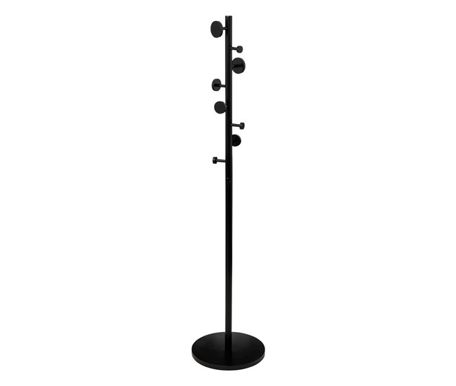 Cabide em pé para corredor circular 8 cabides estilo industrial Preto