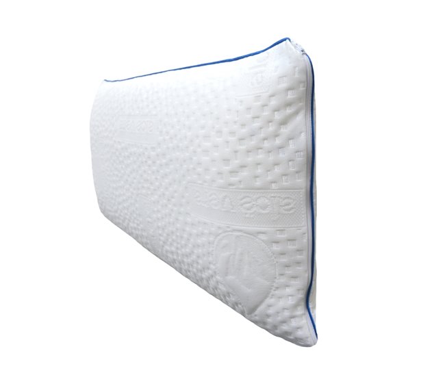 Almofada BELLADREAMS de Núcleo Visco Elástica 150x40 Branco/ Azul