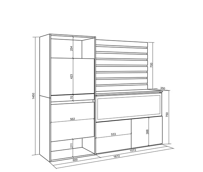 Aparadores para sala de estar 167 Branco
