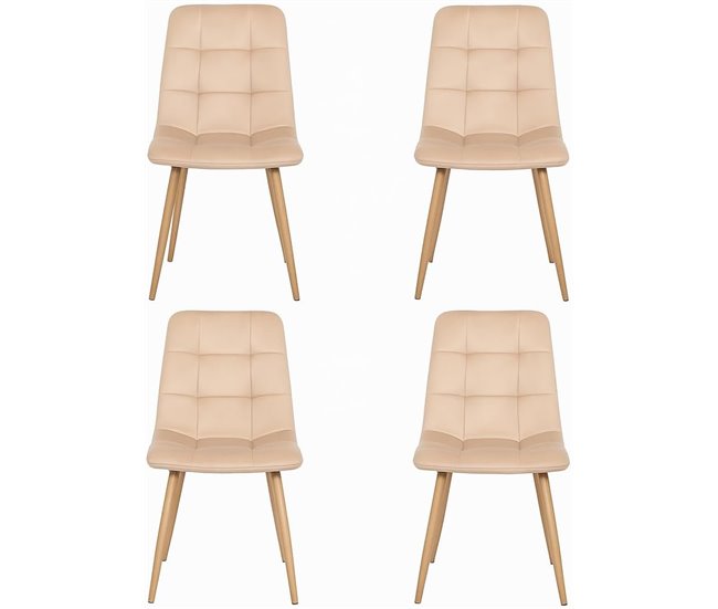 Dupi cadeiras de jantar altea (pacote com 4) | tecido resistente ao desgaste | design ergonômico e confortável | pernas de metal ajustáveis ??| fácil montagem | cinza