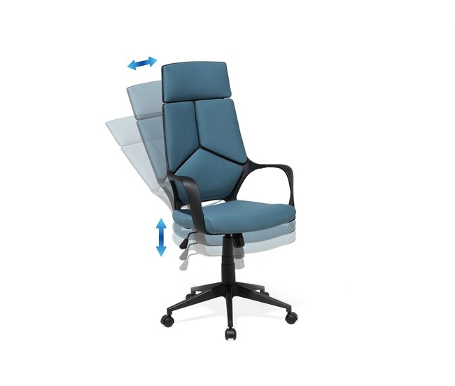 Beliani Cadeira de escritório DELIGHT Azul