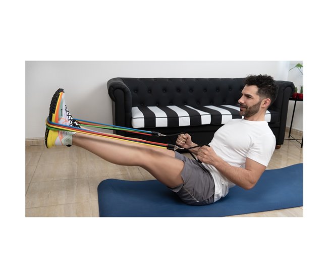 Conjunto de Faixas de Resistência - Treino Completo de Musculação Multicor