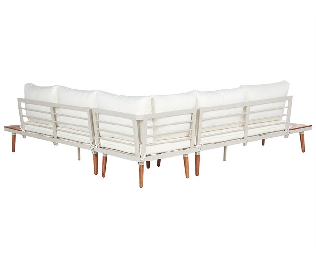 Beliani Conjunto lounge CORATO Cinza Escuro
