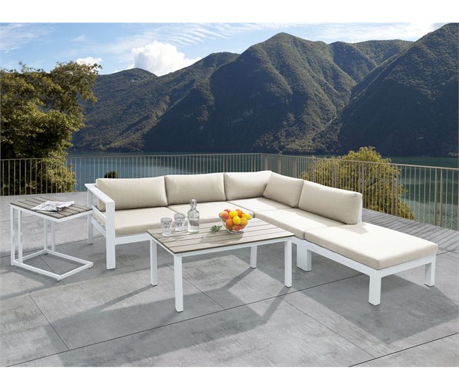 Beliani Conjunto lounge MESSINA Branco
