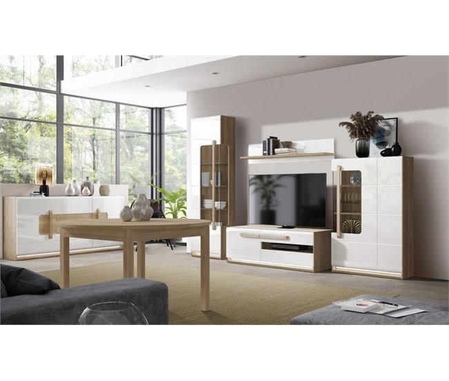 Estante de parede MONTREAL 140 cm Branco Brillo