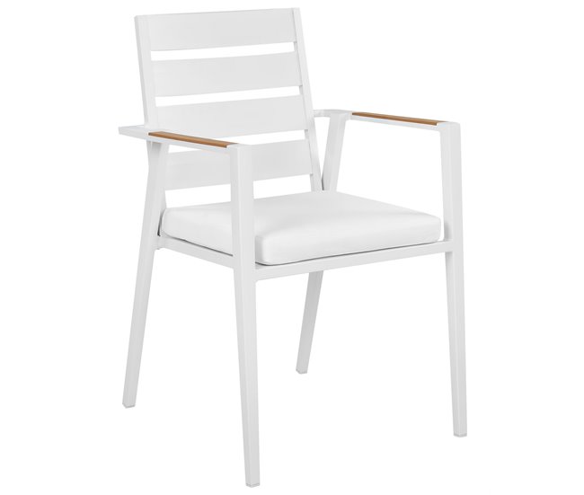 Beliani Cadeira de jardim TAVIANO Branco