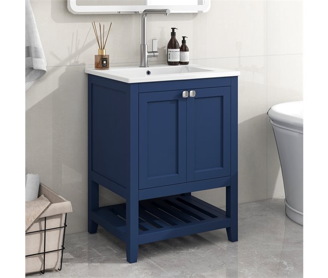 Armários de casa de banho 61 Azul