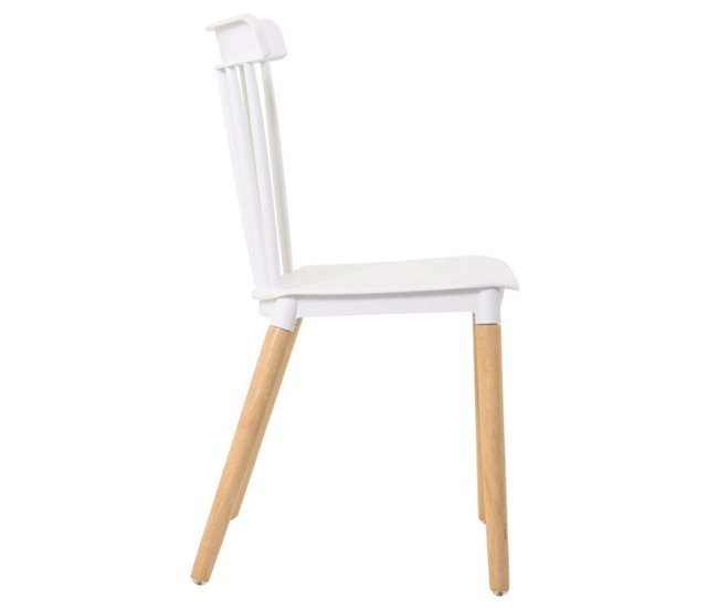 Pacote de 4 cadeiras Alna para sala de estar, sala de jantar, cozinha Branco/ Madeira