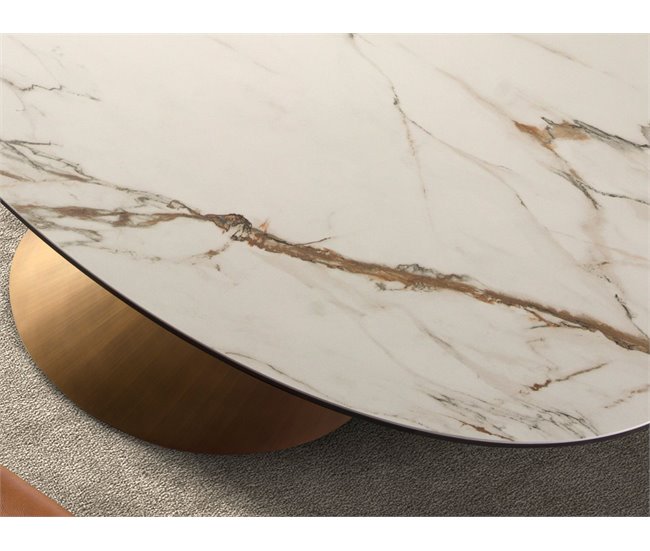 ANGEL CERDA Tabela de jantar oval 240x120 Branco