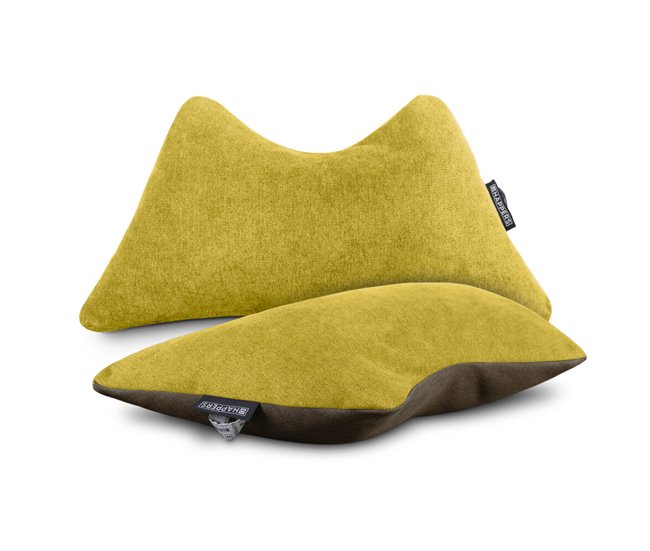 Almofada multiuso lombar, cervical, perna e leitura . Pacote de 2 Amarelo