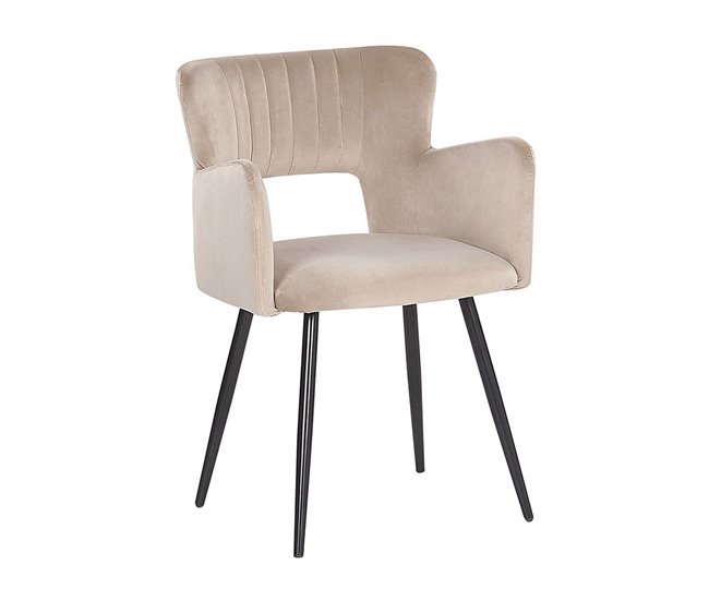 Beliani Silla de comedor SANILAC Azul Claro