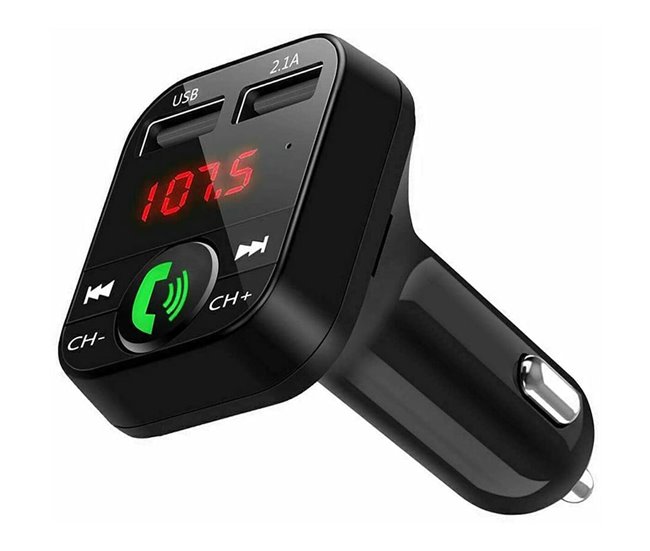 Reprodutor MP3 e Transmissor FM Bluetooth para Auto Multicor