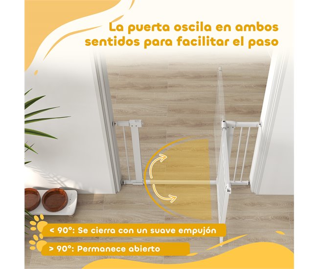 Barrera de Segurança para Cães Acero e PA PawHut Branco