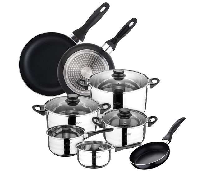 Defina três pãezas de jogo + bateria de cozinha 8 peças Multicor