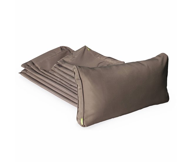 Conjunto de capas de almofadas para mobiliário de jardim Milano - Castanho