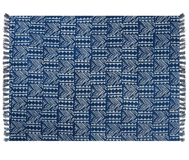 Beliani Manta SHIVPURI Azul Marino