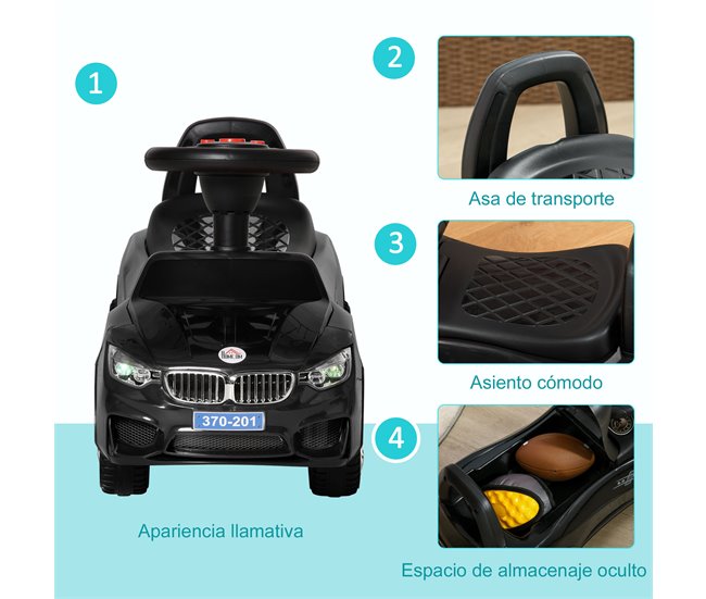 Carro Andador PP e Metal HOMCOM Preto