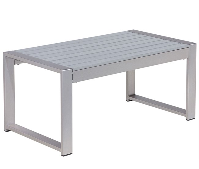 Beliani Mesa de centro SALERNO 50x90 Cinza Claro