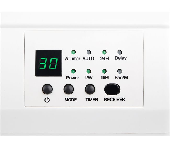 Aquecedor Split Cerâmico 1000W / 2000W com controlo remoto Branco