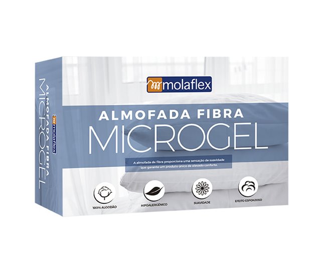 Almofada MICROGEL medida 60 cm Branco