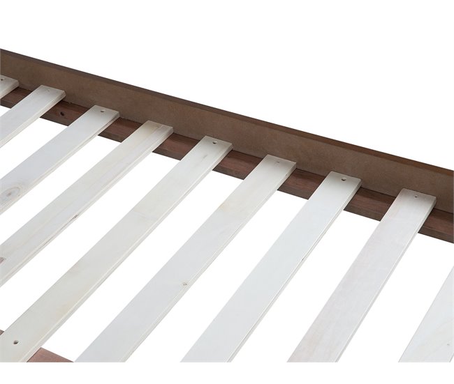 Beliani Cama com estrado MDF BERRIC 148x202 Castanho