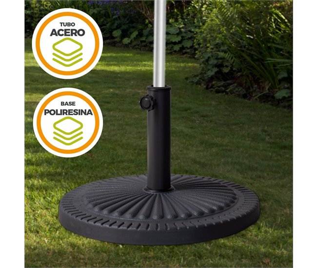 Base de guarda-chuva em poliresina Aktive Garden circular Preto