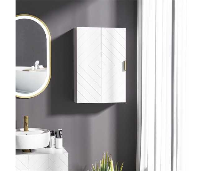 Armário Casa de Banho de Parede MDF kleankin Branco