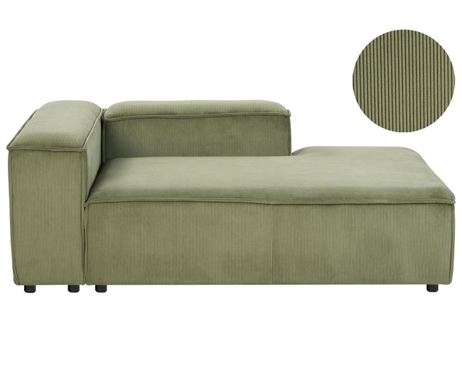 Beliani Chaise longue Bombazine ARDAL Verde
