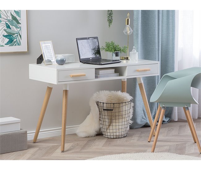 Beliani Secretária FRISCO 120x50 Branco
