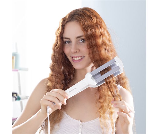 Placa Cerâmica para Cabelo para Criar Ondas Cinza
